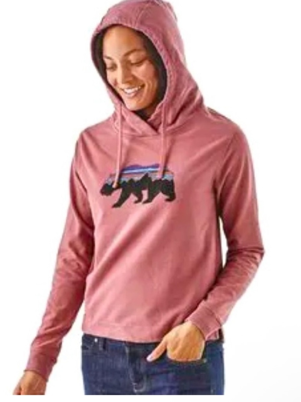 Patagonia hooded sweatshirt
Fitz Roy Bear Uprisal Hoodie Pink SMALL - Picture 8 of 8